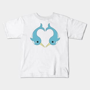 Narwhal heart Kids T-Shirt